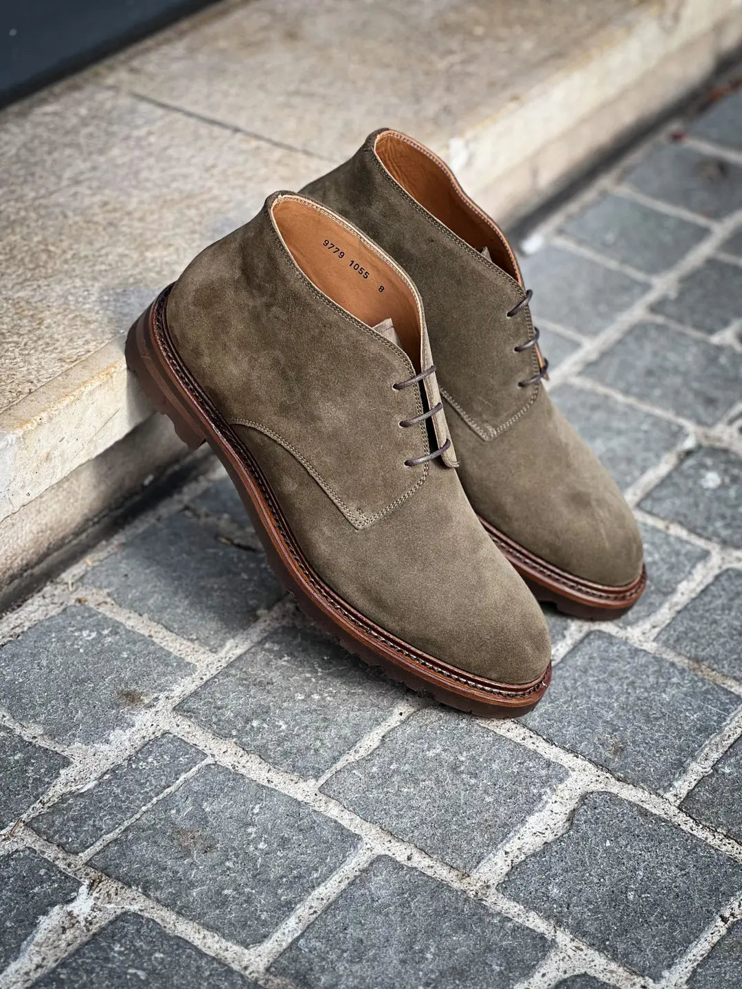 Carlos Santos Chukka Boot Khaki Suede