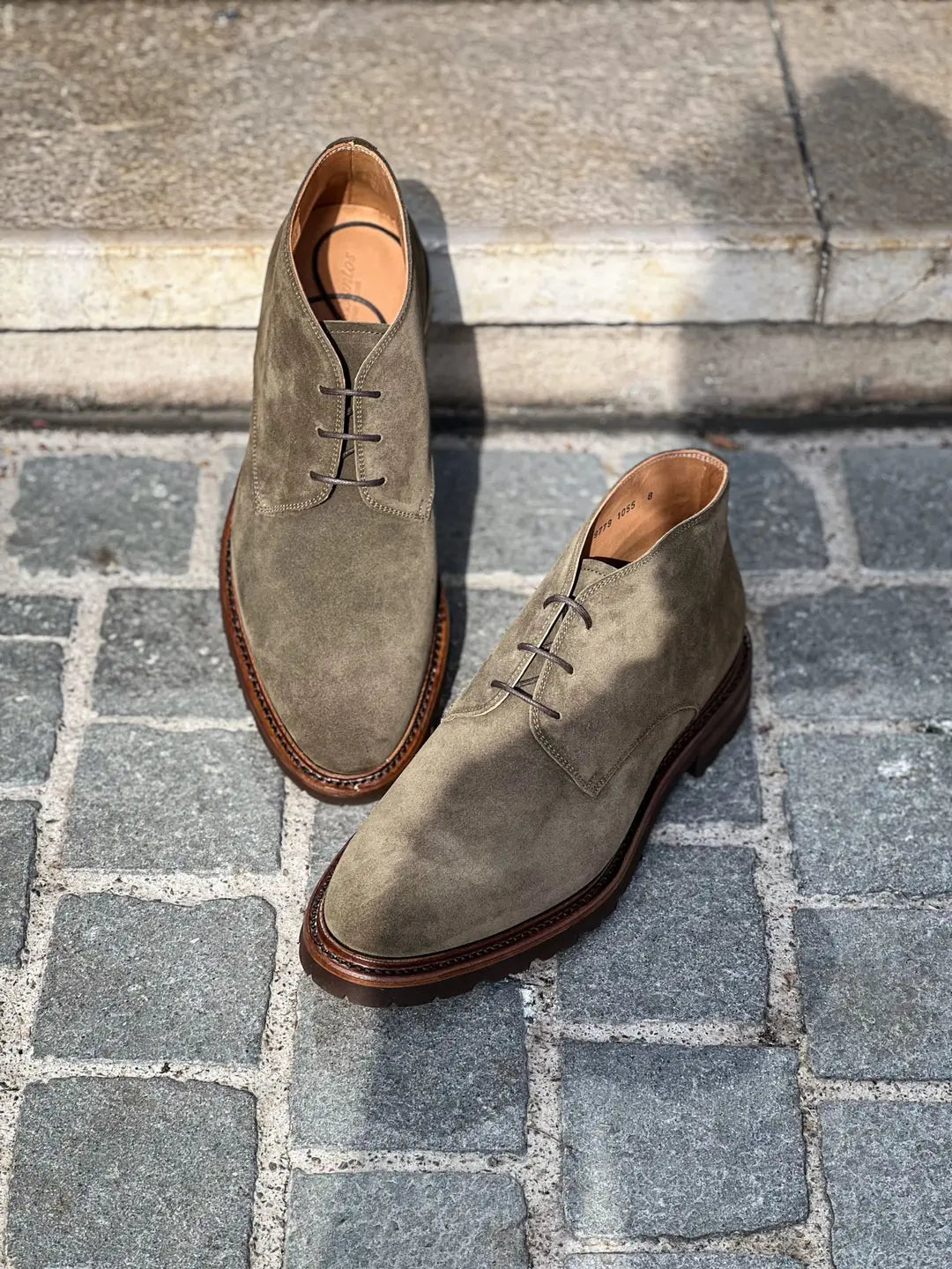 Carlos Santos Chukka Boot Khaki Suede, view 3