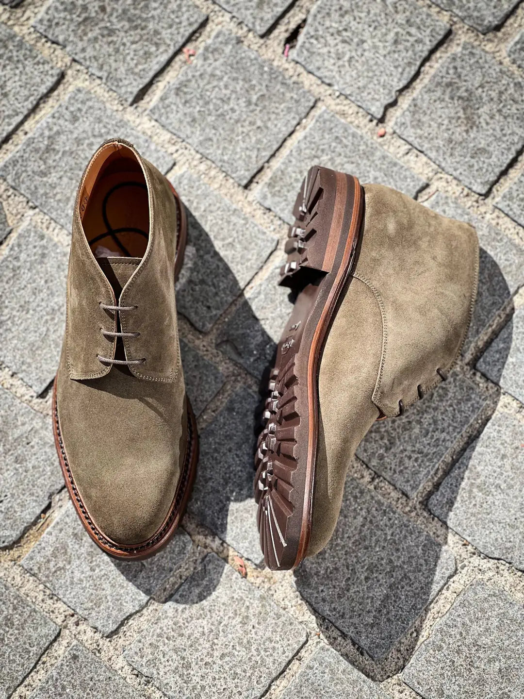 Carlos Santos Chukka Boot Khaki Suede, view 2