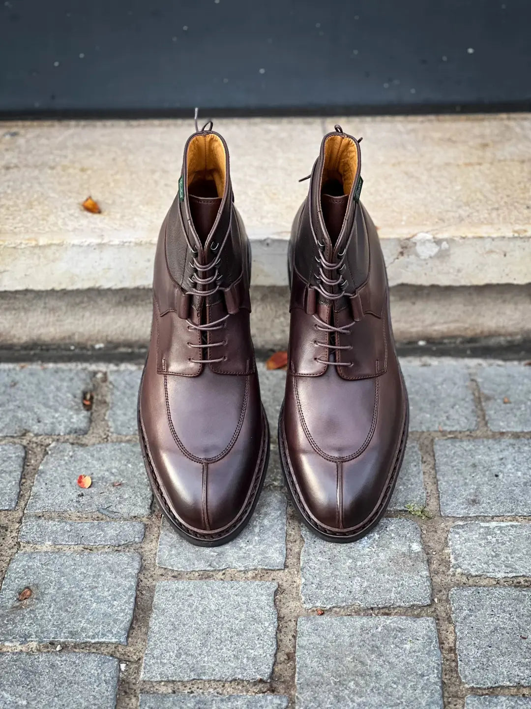 Paraboot Beaumont Dark Brown Derby in calf leather, view 4