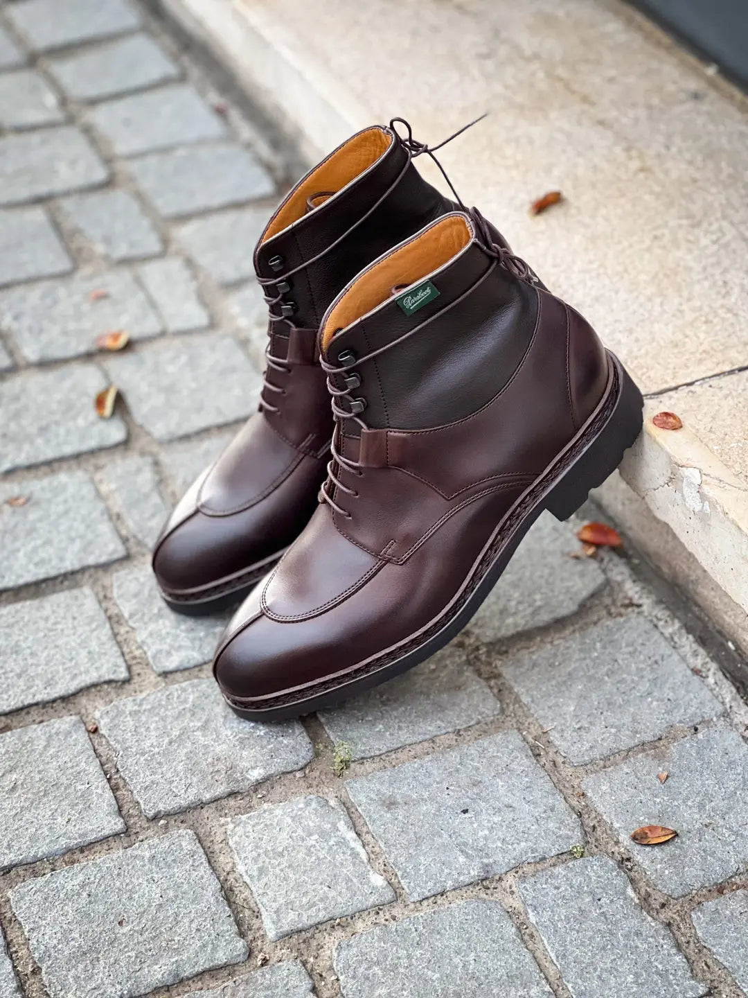 Paraboot Beaumont Dark Brown Derby in calf leather, view 3