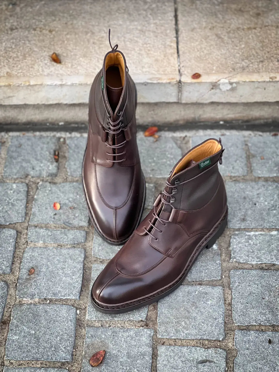 Paraboot Beaumont Dark Brown Derby in calf leather, view 2