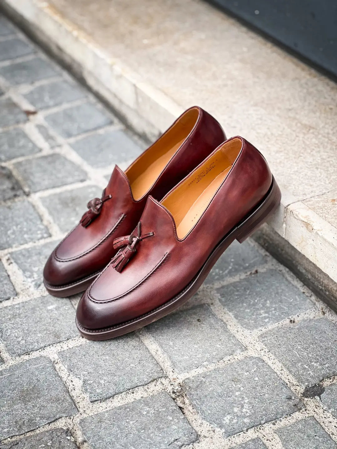Magnanni Tassel Loafer Dark Brown Leather, view 4