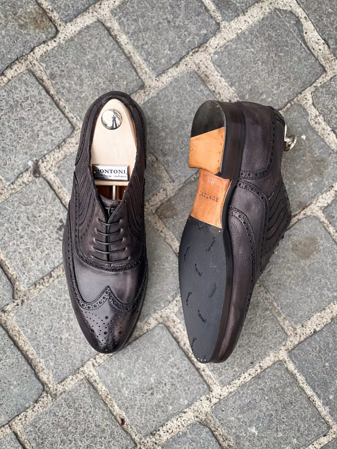 Bontoni Libertino Easy Shoe Grey Leather, view 2