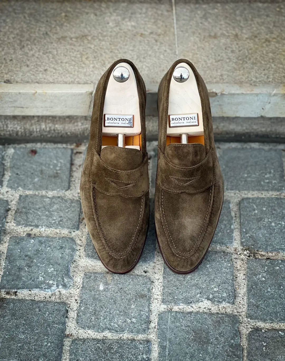 Bontoni Principe Mocc Olive Suede, view 5