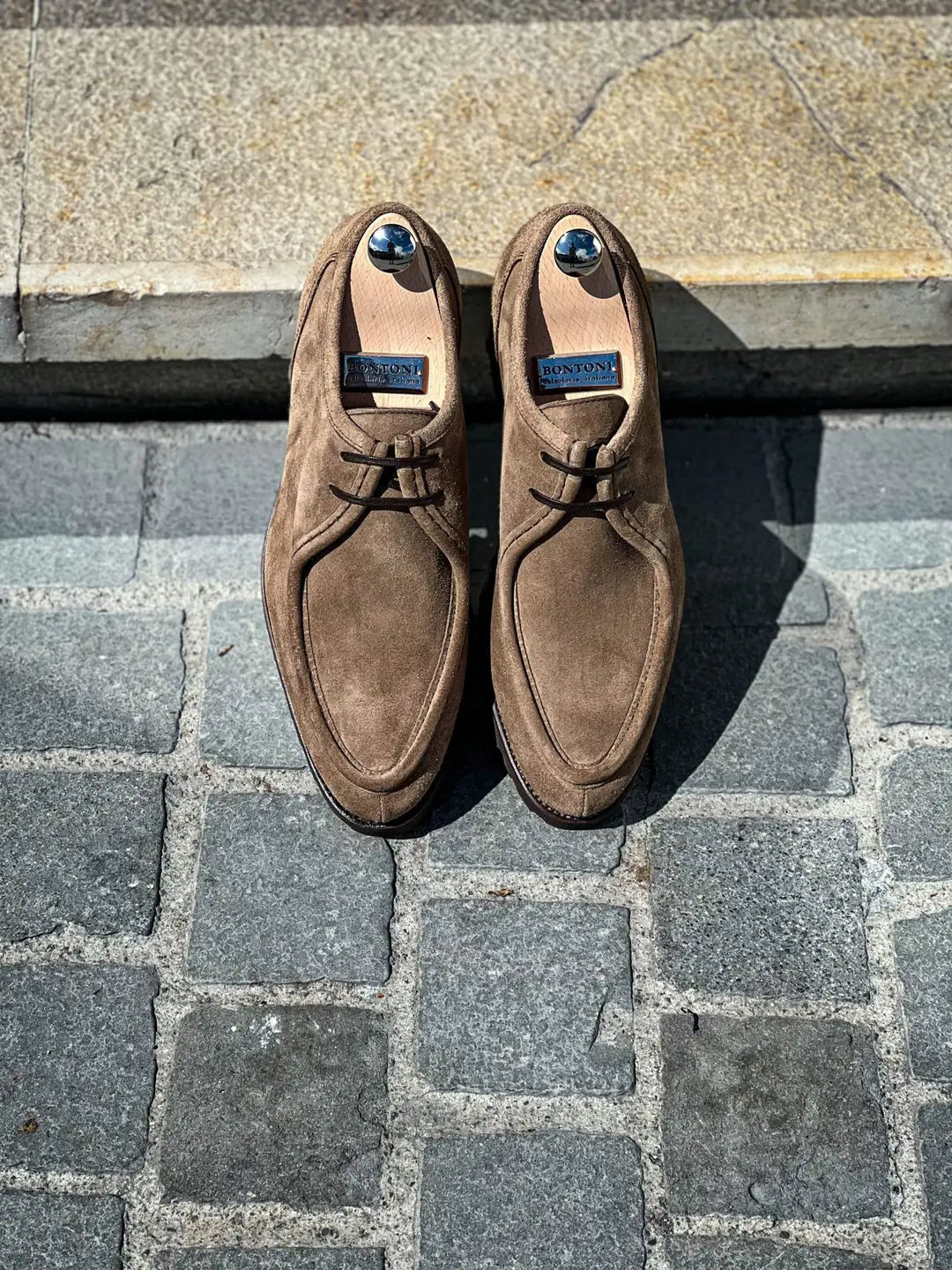 Bontoni Parabontoni Beige Suede Derby, view 5