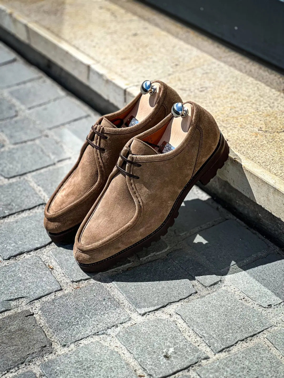 Bontoni Parabontoni Beige Suede Derby, view 4