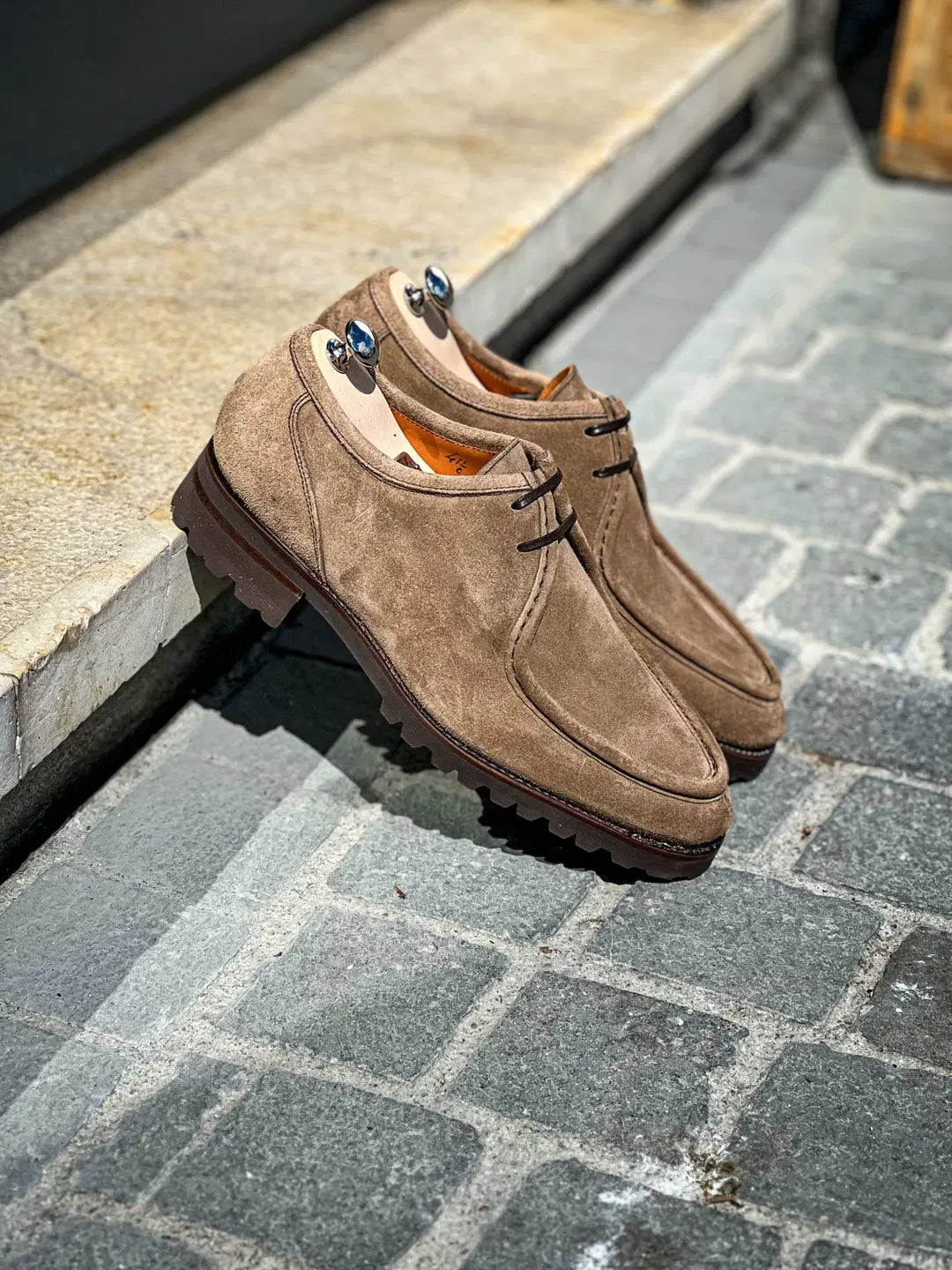 Bontoni Parabontoni Beige Suede Derby