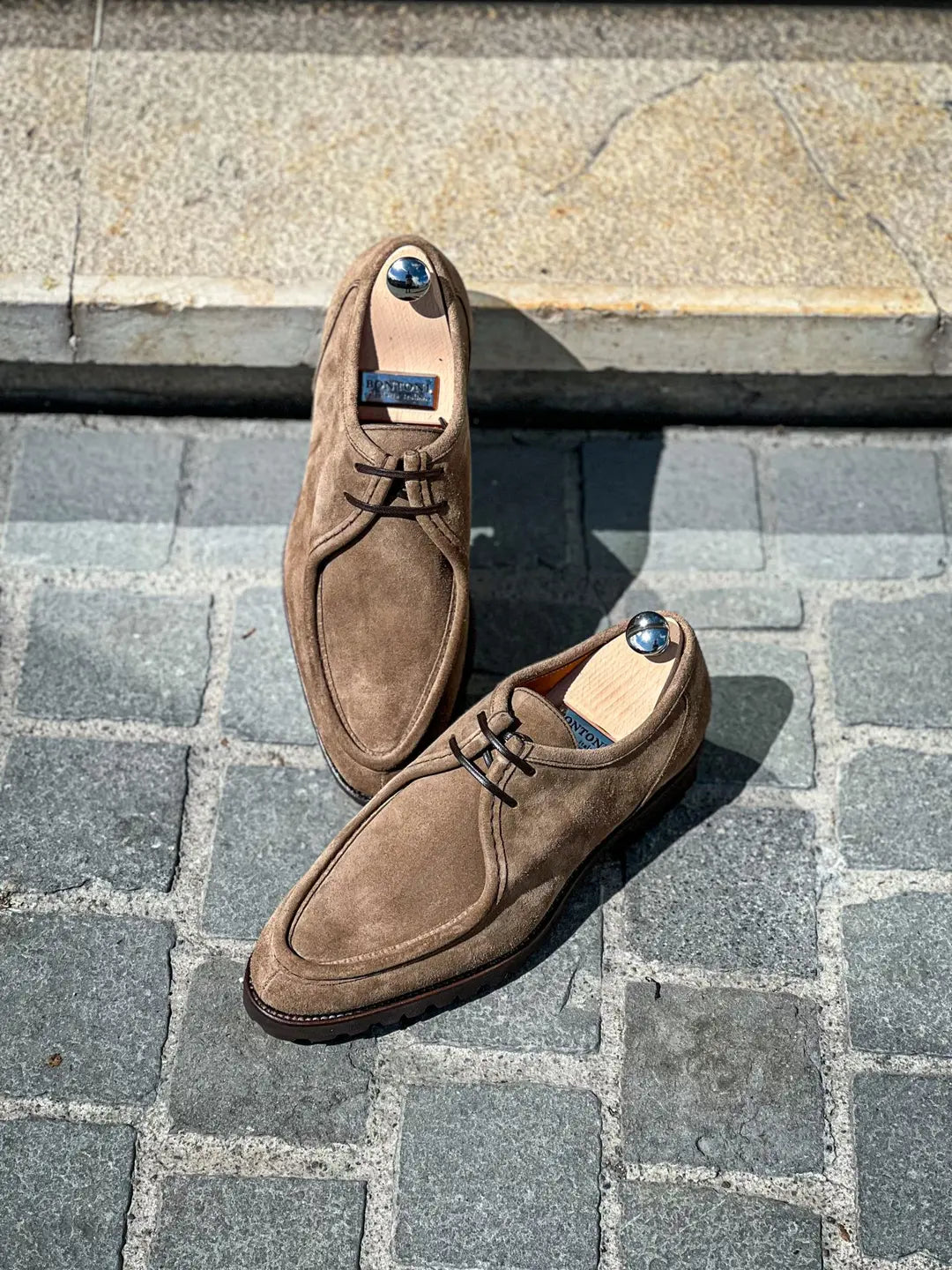 Bontoni Parabontoni Beige Suede Derby, view 3