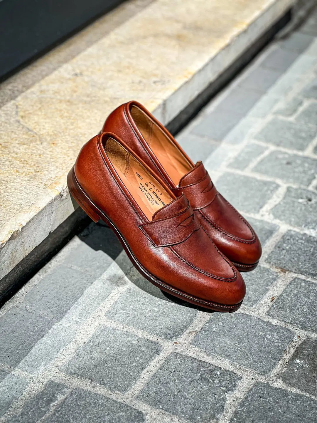 Crockett & Jones Henley Chesnut Penny Loafer in calf leather