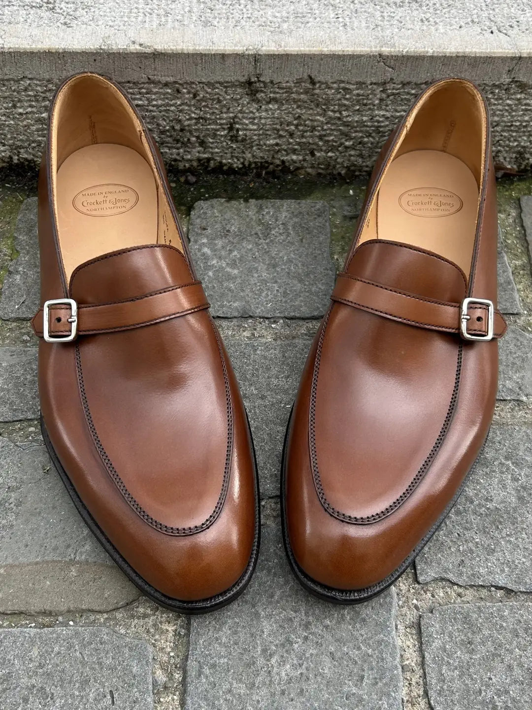 Crockett & Jones Ormond Ivywood Single Monk Strap in calf leather, view 4