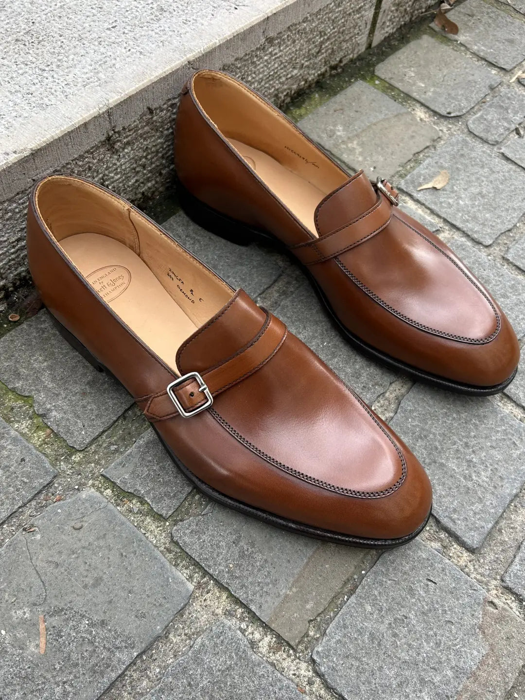 Crockett & Jones Ormond Ivywood Single Monk Strap in calf leather