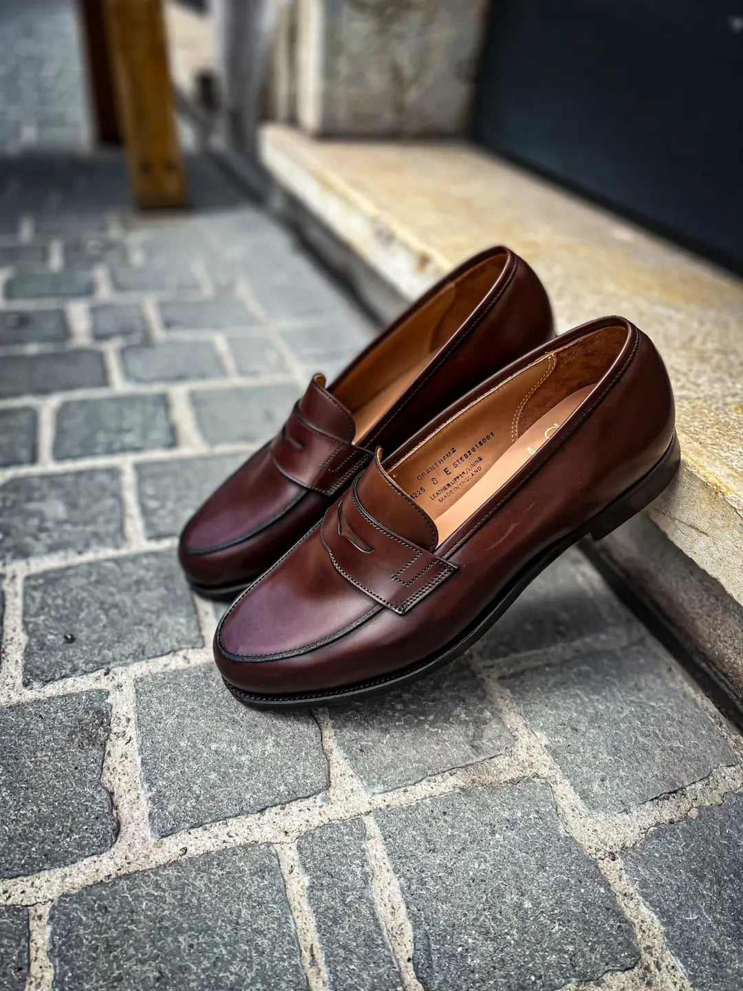 Crockett & Jones Grantham Dark Brown Leather Penny Loafer, view 4