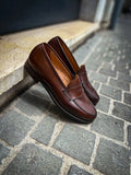 Crockett & Jones Grantham Dark Brown Leather Penny Loafer