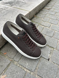 Santoni Grain Leather Trainers