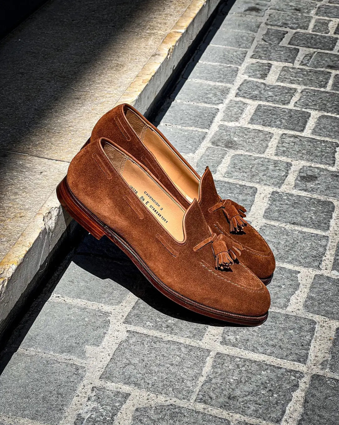 Crockett & Jones Cavendish Polo Brown Suede Tassel Loafer