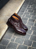 Bontoni Visionario Apron Burgundy Derby in calf leather