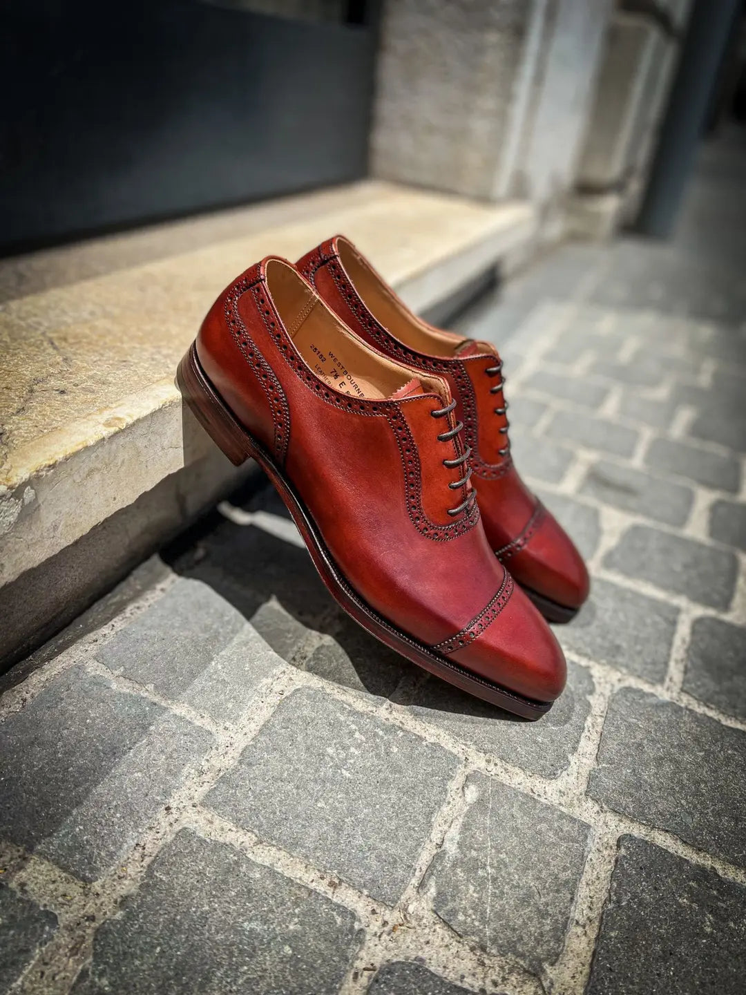 Crockett & Jones Westbourne Chesnut Cap Toe Oxford in calf leather