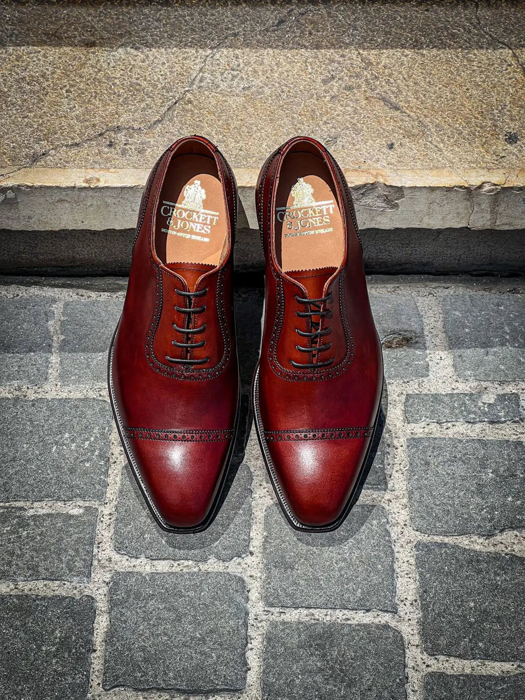 Crockett & Jones Westbourne Chesnut Cap Toe Oxford in calf leather, view 4