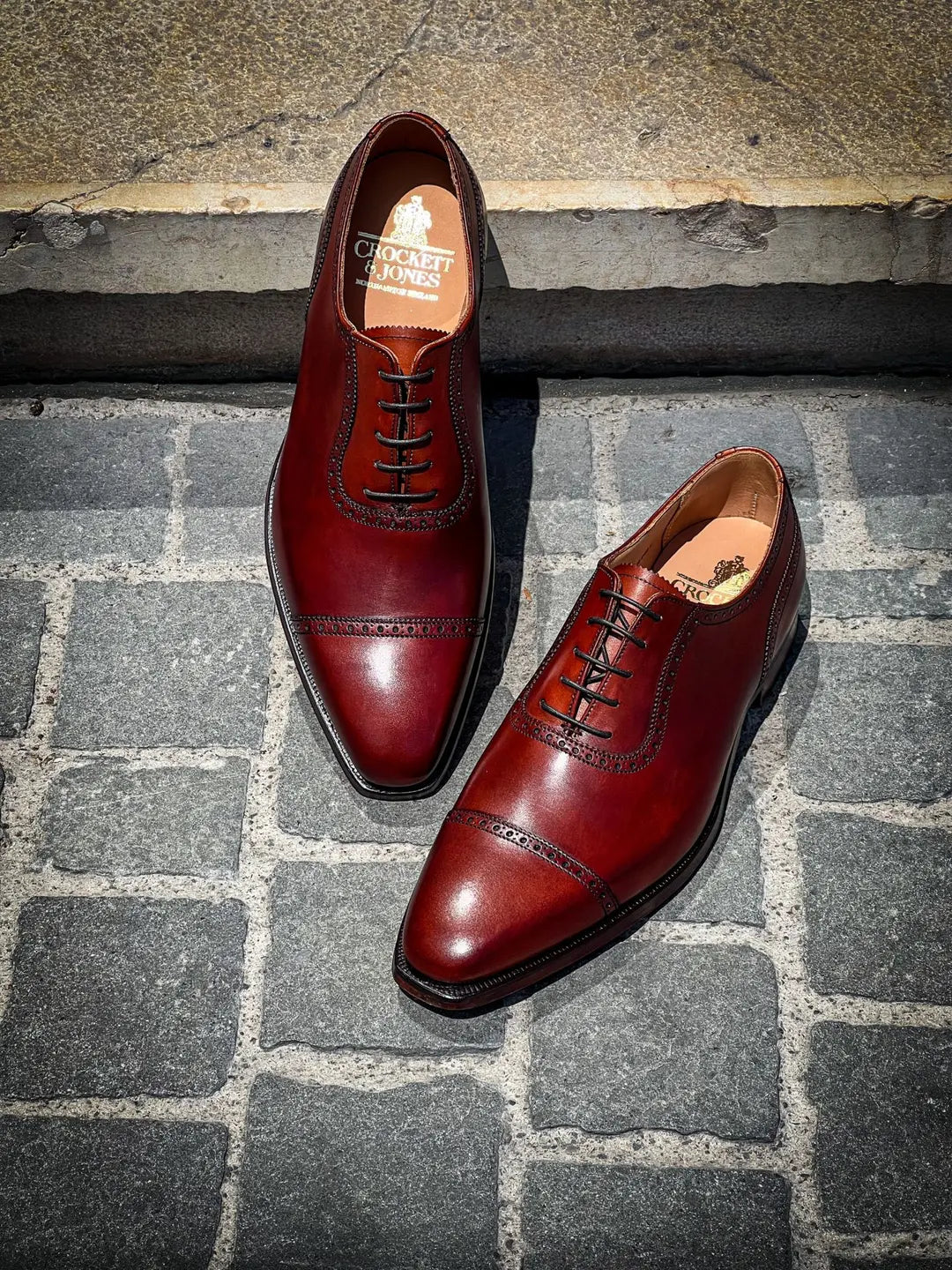 Crockett & Jones Westbourne Chesnut Cap Toe Oxford in calf leather, view 3
