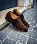 Crockett & Jones Westbourne Dark Brown Suede Cap Toe Oxford