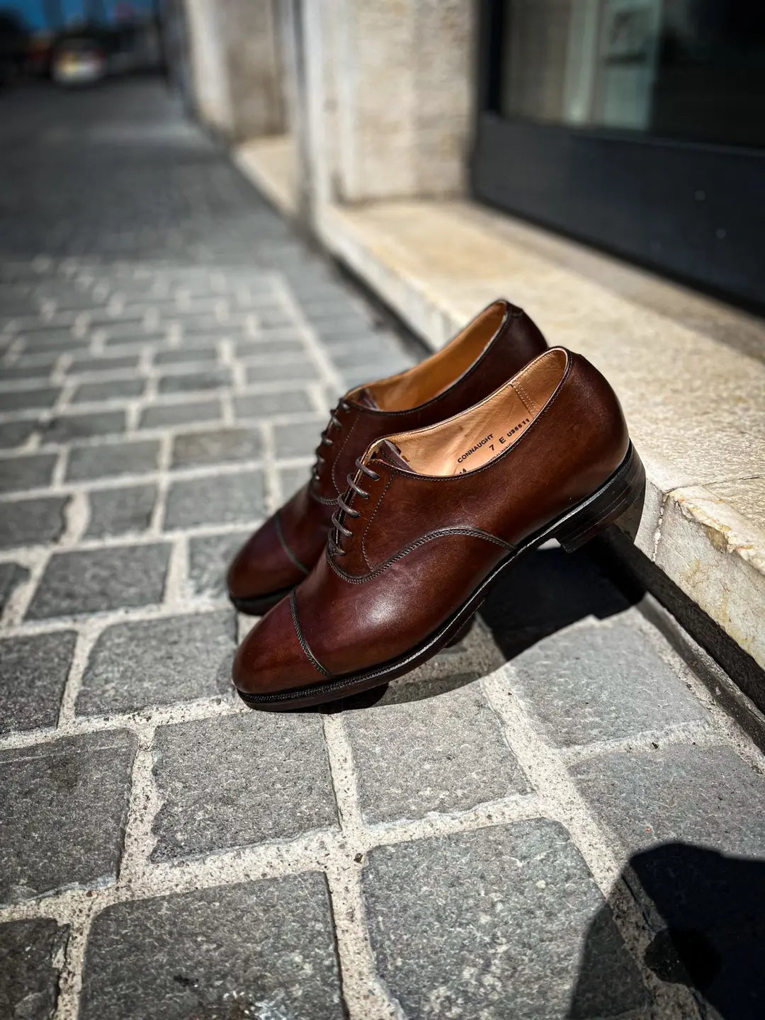 Crockett & Jones Connaught Dark Brown Oxford in calf leather, view 4