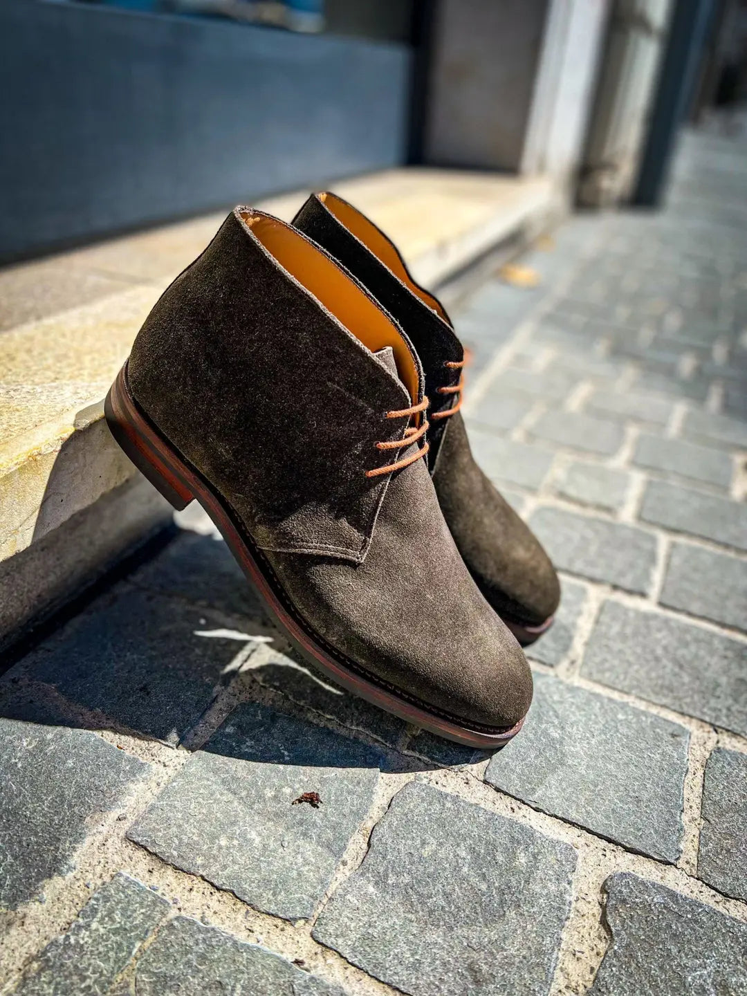 Crockett & Jones Chiltern Earth Green Suede Chukka Boot