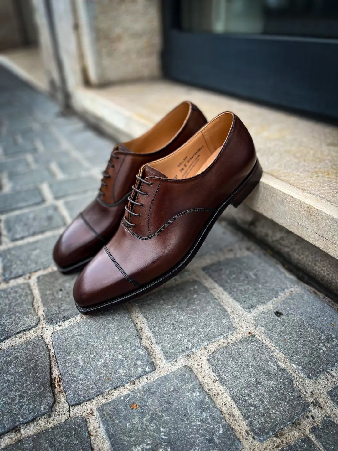 Crockett & Jones Hallam Dark Brown Cap Toe Oxford in calf leather, view 4