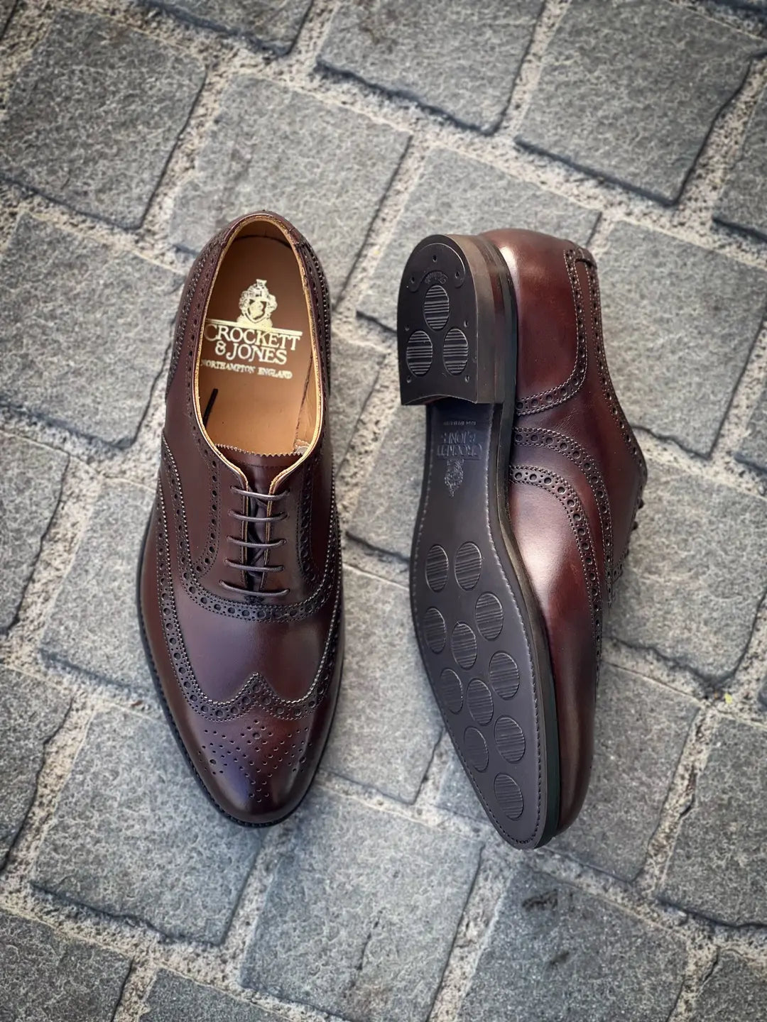 Crockett & Jones Wesgate 2 Dark Brown Leather Brogue Oxford, view 2