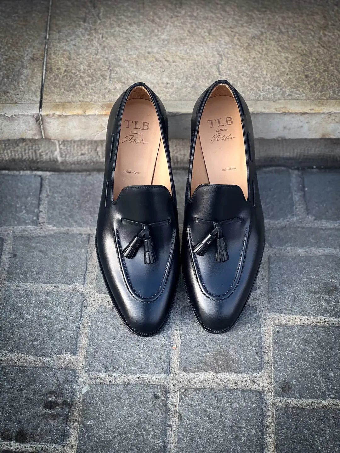 TLB Tassel Loafer Black Leather, view 5