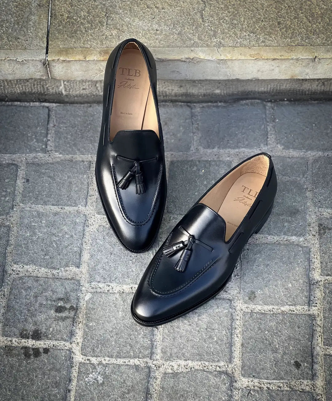 TLB Tassel Loafer Black Leather, view 3