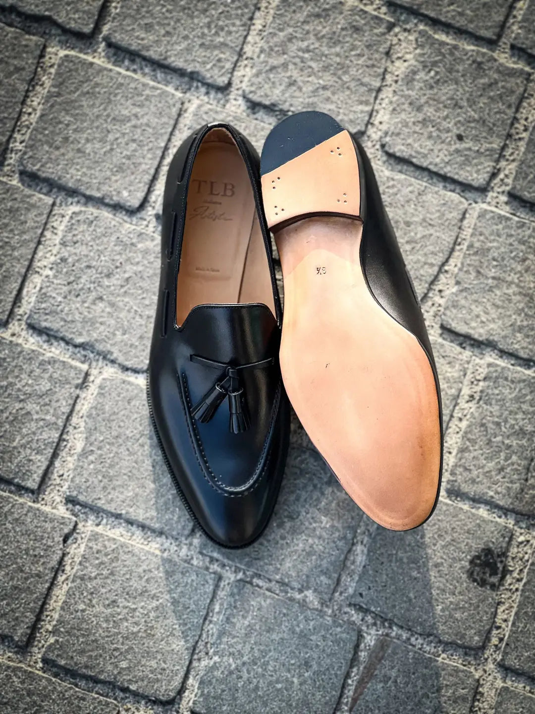 TLB Tassel Loafer Black Leather, view 2