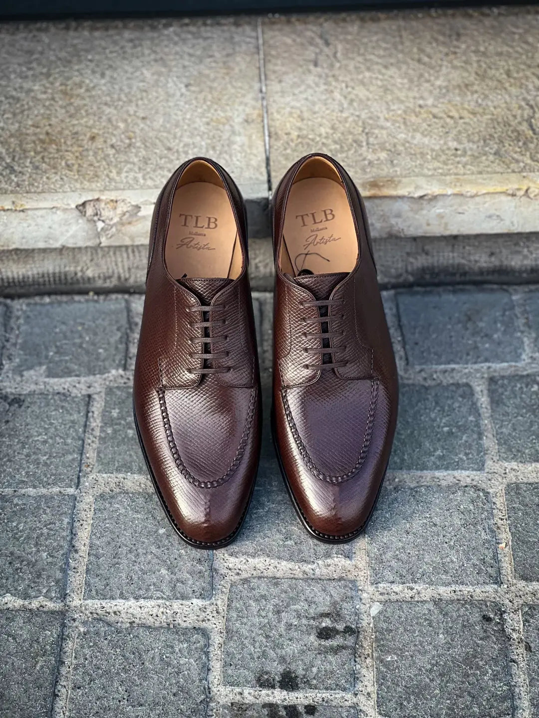 TLB Derby Dark Brown Hatch Grain, view 5