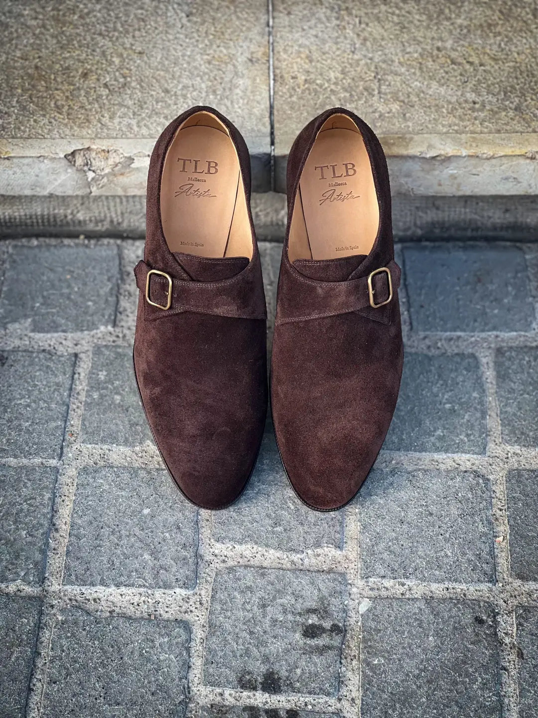 TLB Single Monk Dark Brown Suede, view 5