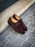 TLB Single Monk Dark Brown Suede