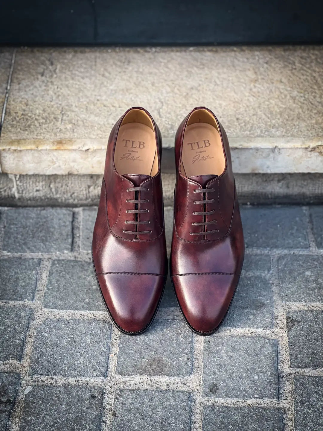 TLB Toe Cap Dark Brown Museum Cap Toe Oxford in calf leather, view 5