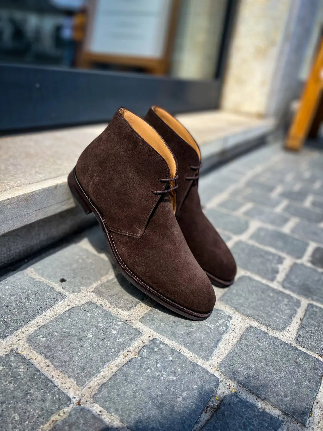 Crockett & Jones Upton Dark Oak Suede Chukka Boot