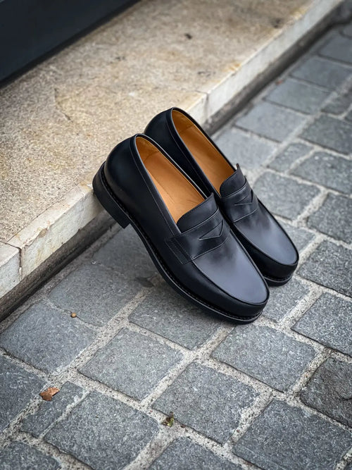 Paraboot Adonis Black Mocassin in calf leather