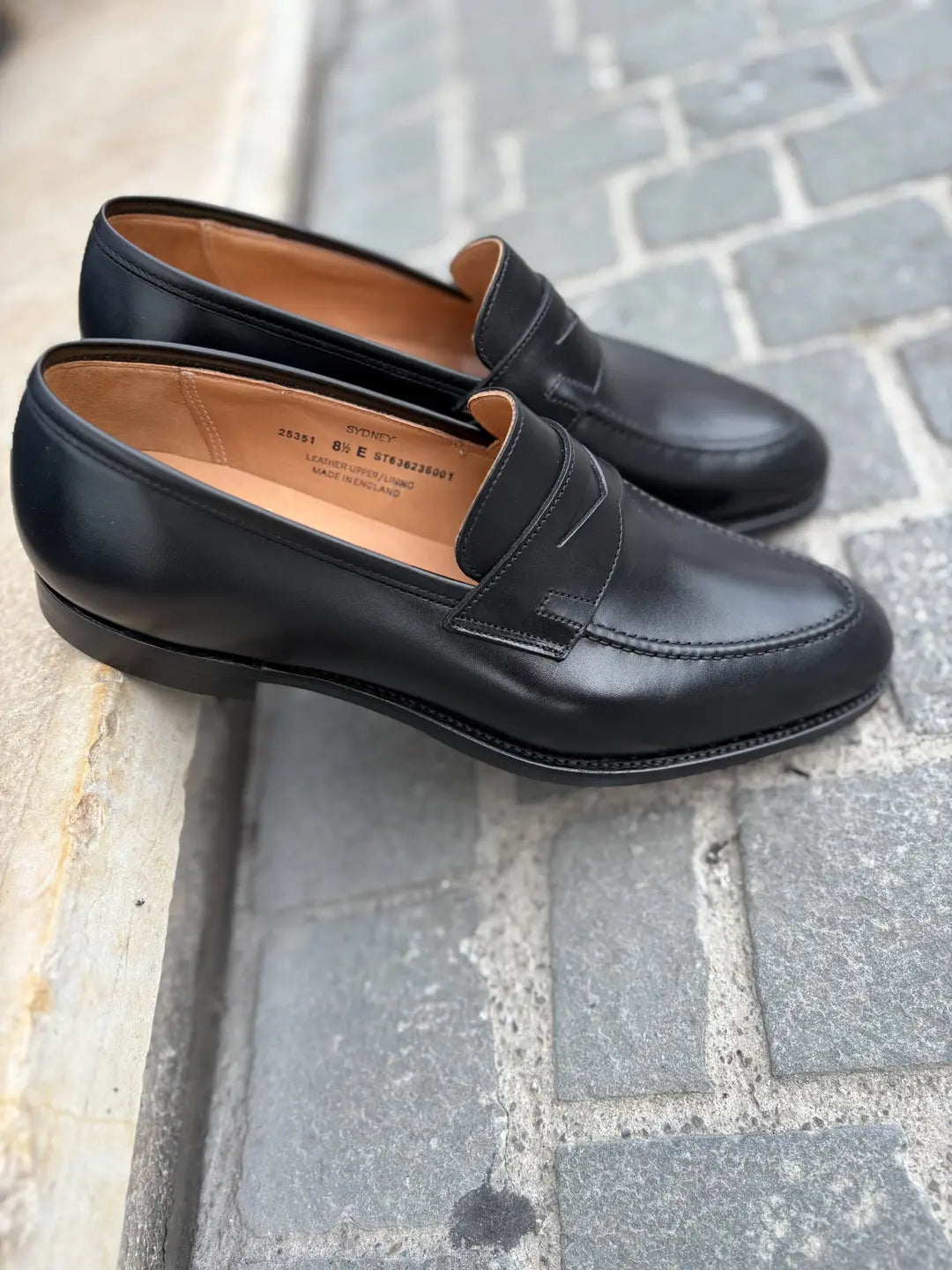 Crockett & Jones Sydney Black Leather Penny Loafer
