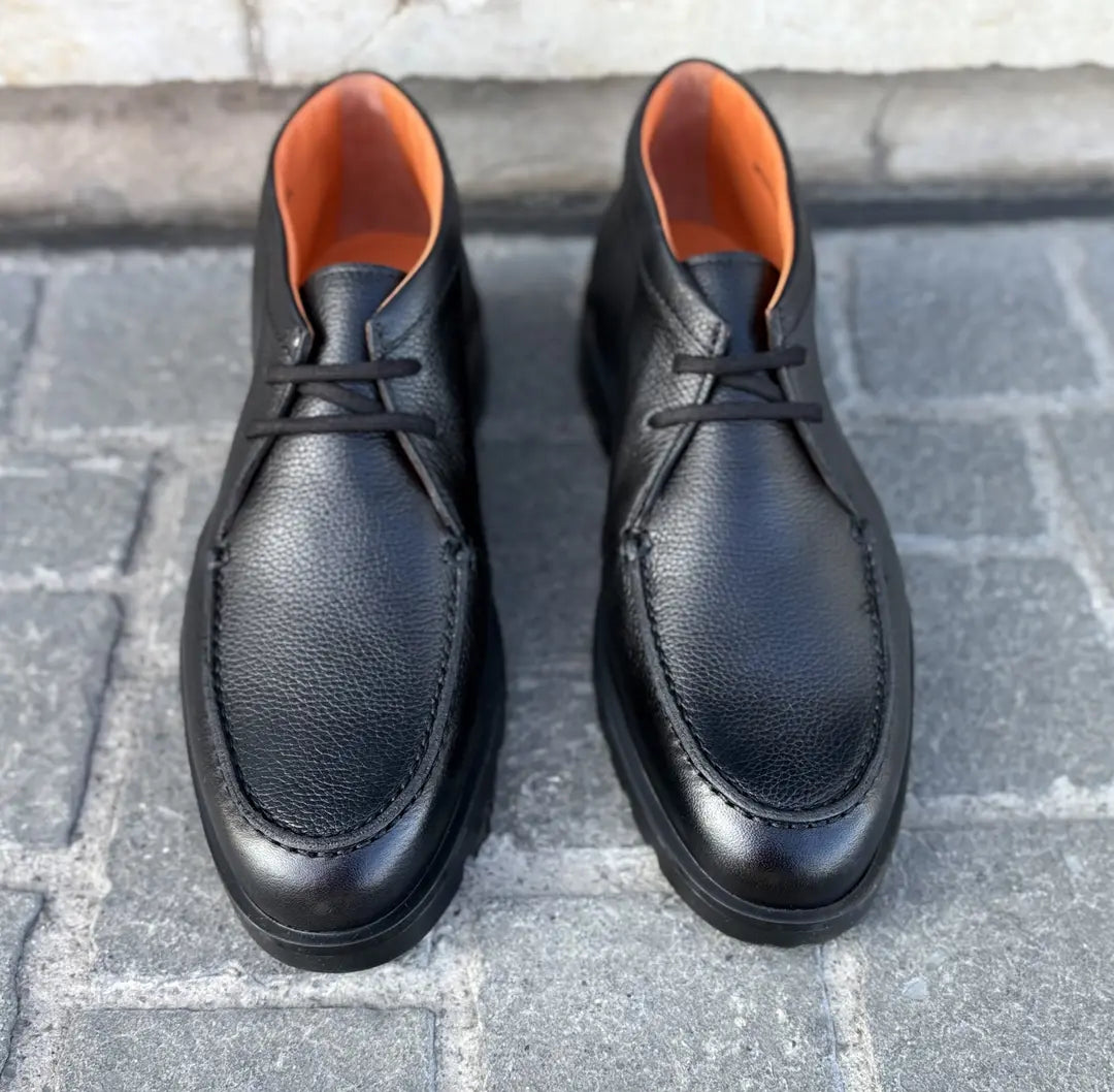 Santoni Chukka Boot in Scotch grain leather, view 4