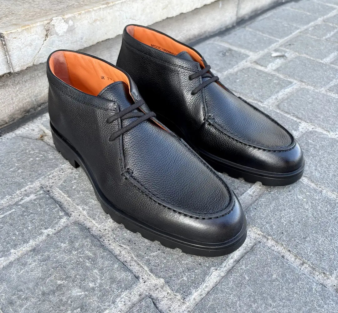 Santoni Chukka Boot in Scotch grain leather, view 5