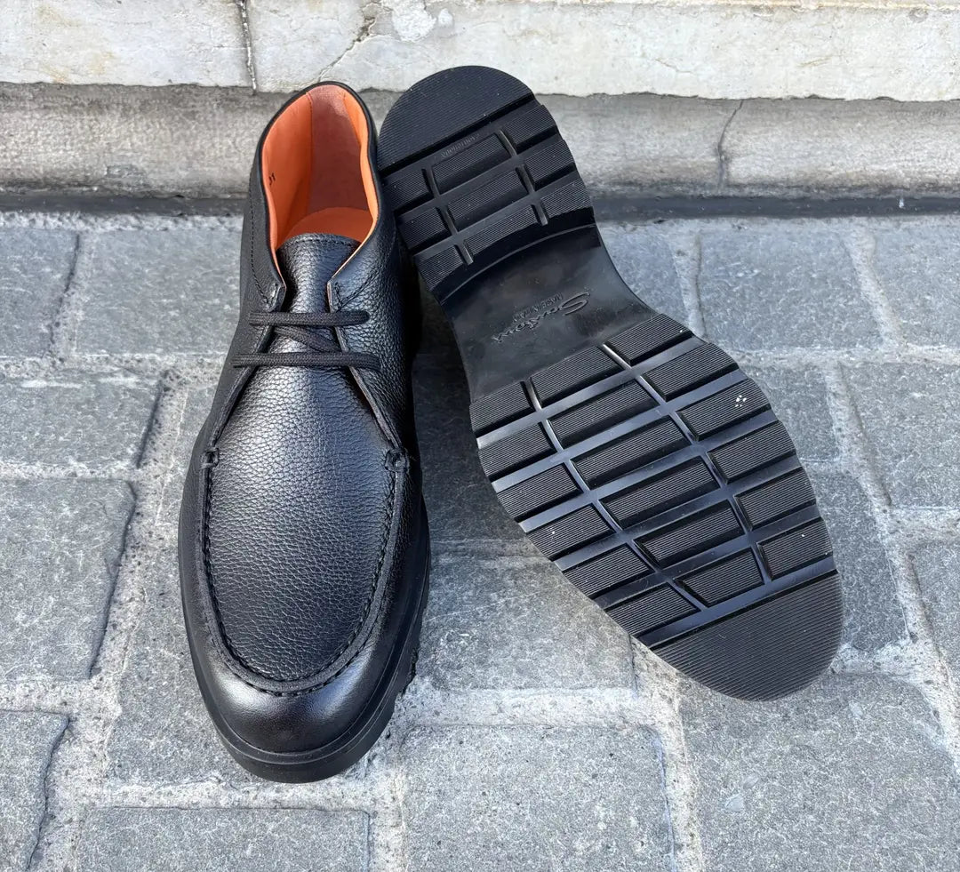 Santoni Chukka Boot in Scotch grain leather, view 3