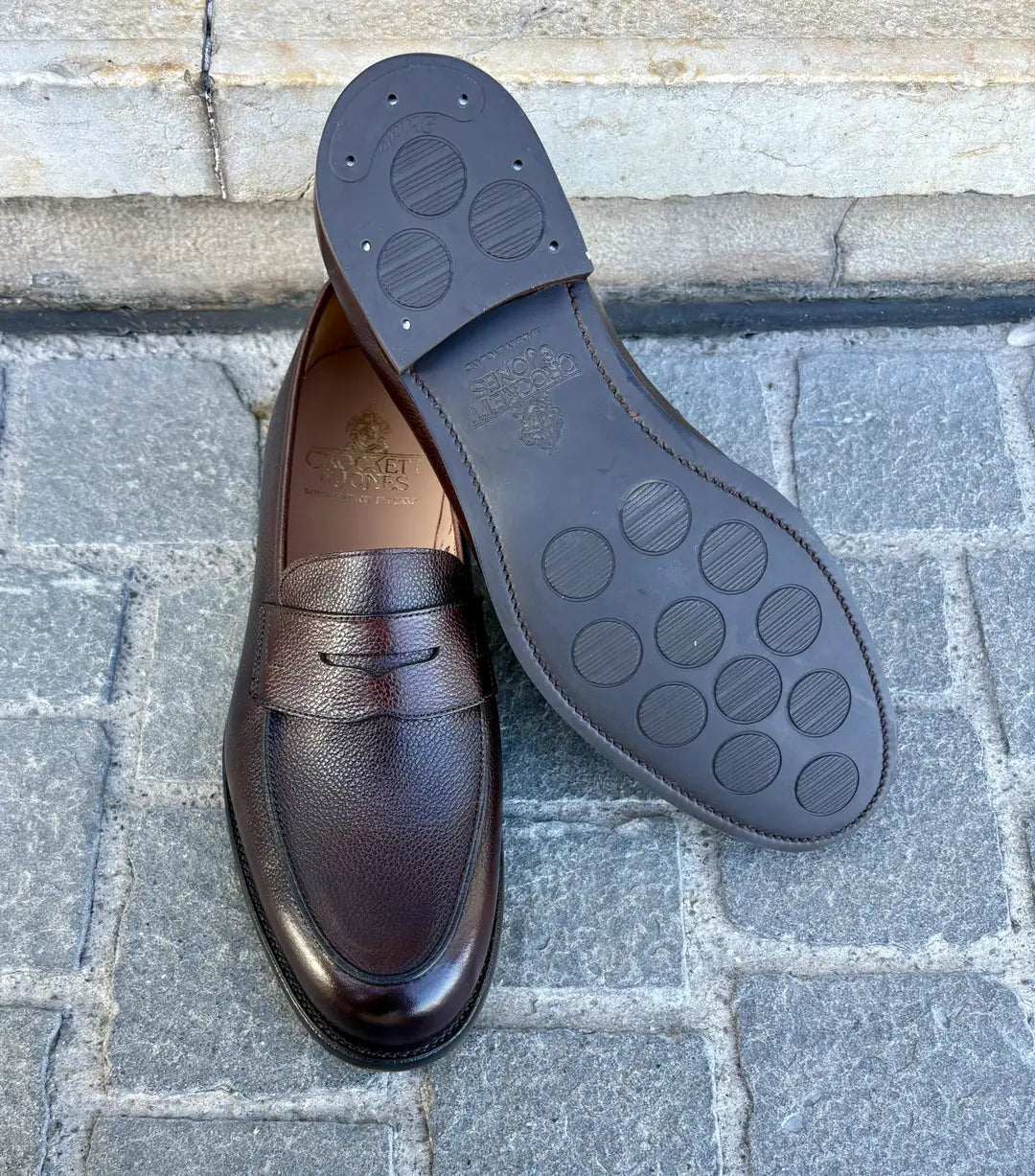 Crockett & Jones Grantham Penny Loafer in Scotch grain leather, view 3