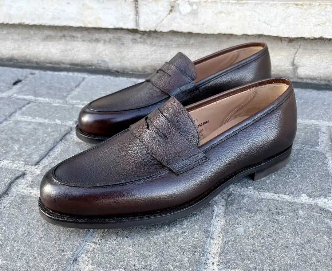 Crockett & Jones Grantham Penny Loafer in Scotch grain leather, view 4