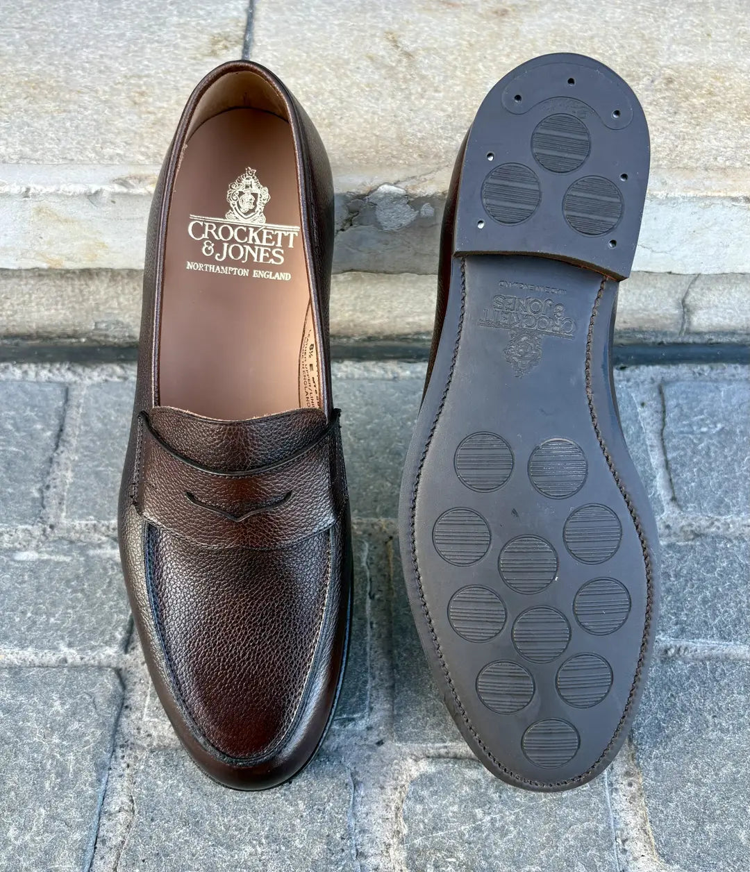 Crockett & Jones Grantham Penny Loafer in Scotch grain leather, view 5