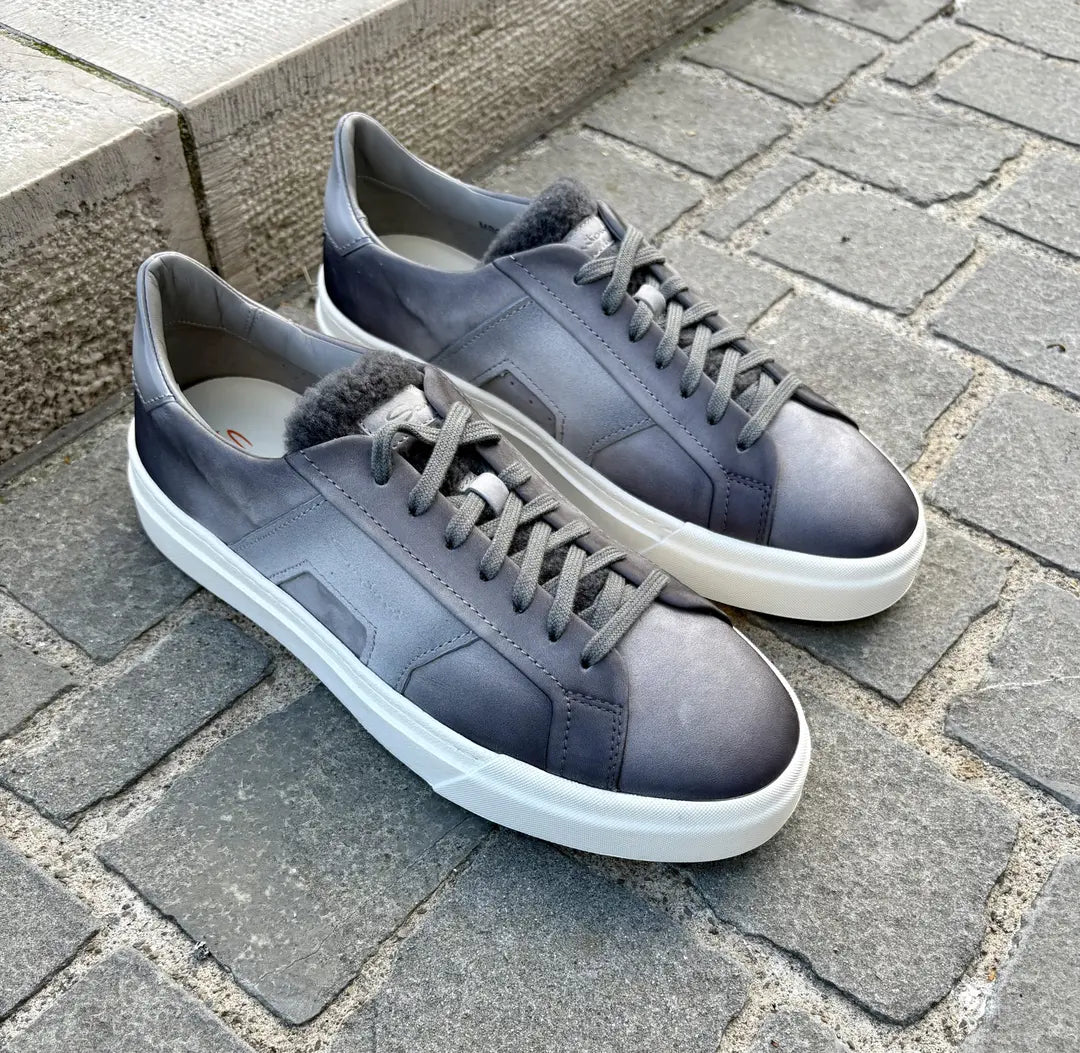 Santoni Trainers in suede