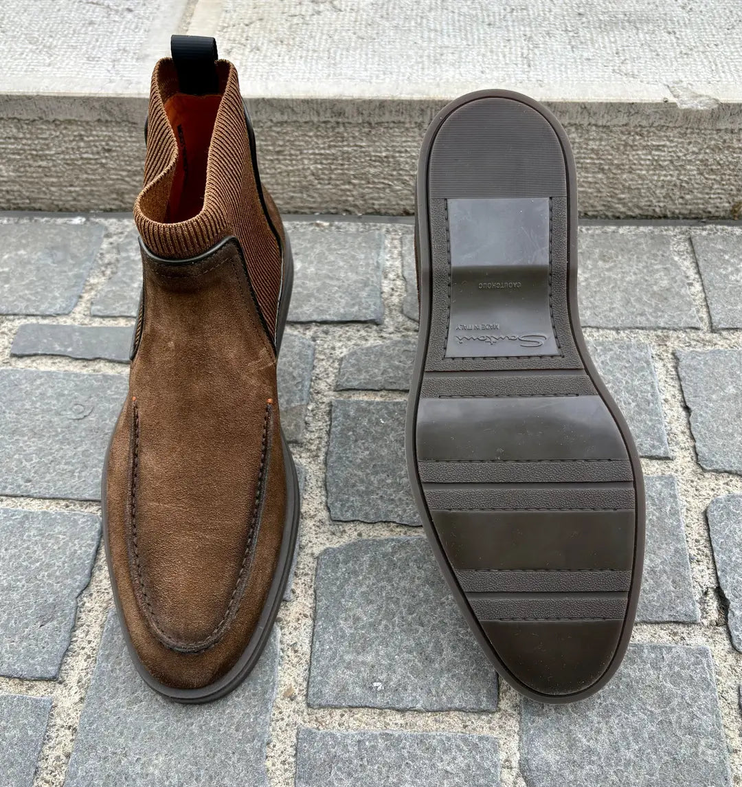 Santoni Chelsea Boot in suede