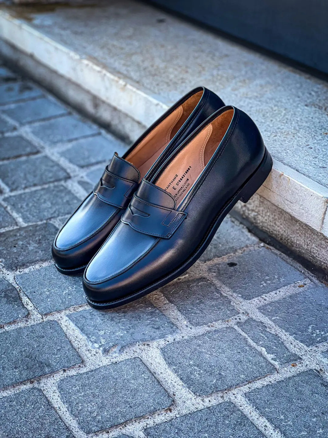 Crockett & Jones Grantham Black Penny Loafer in calf leather, view 4