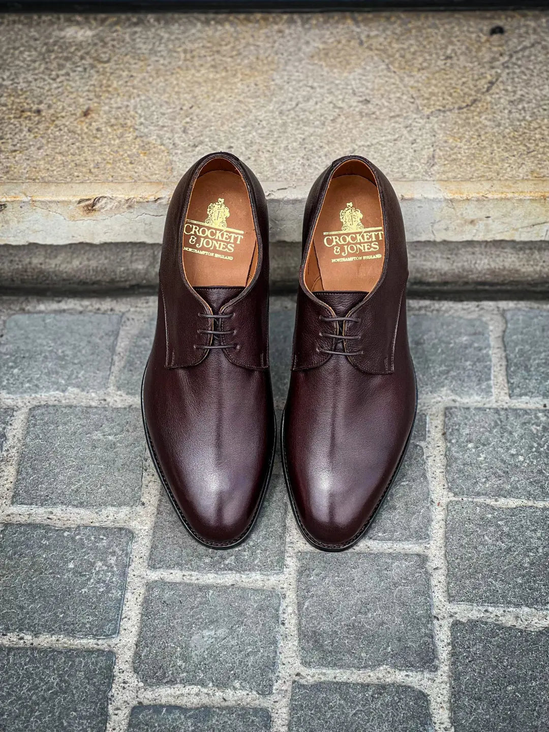 Crockett & Jones Newlyn Dark Brown Derby in calf leather, view 5