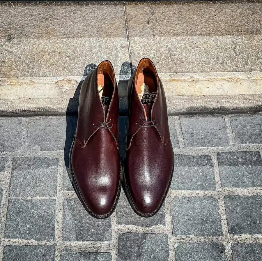 Crockett & Jones Upton Dark Brown Milled Calf Chukka Boot, view 5